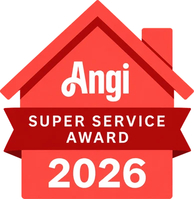 Angi Super Service Award 2026 badge