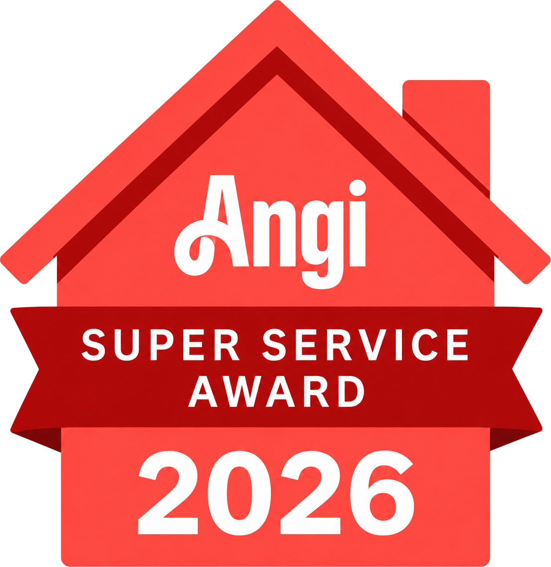 Angi Super Service Award 2026 badge